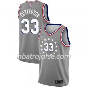 Män Philadelphia 76ers Tröja Robert Covington 33 2018-19 Nike City Edition Grå Swingman